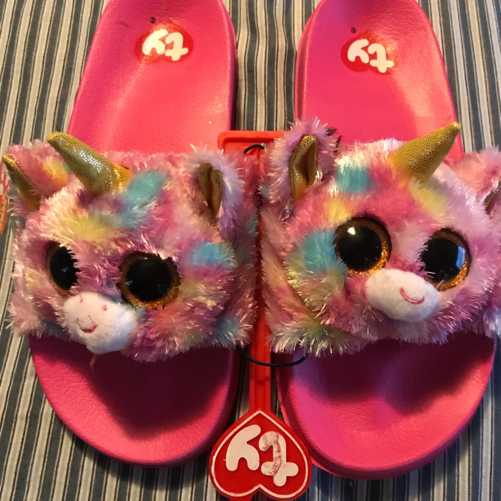 Ty Beanie boos Unicorn Fantasia Slides NWT